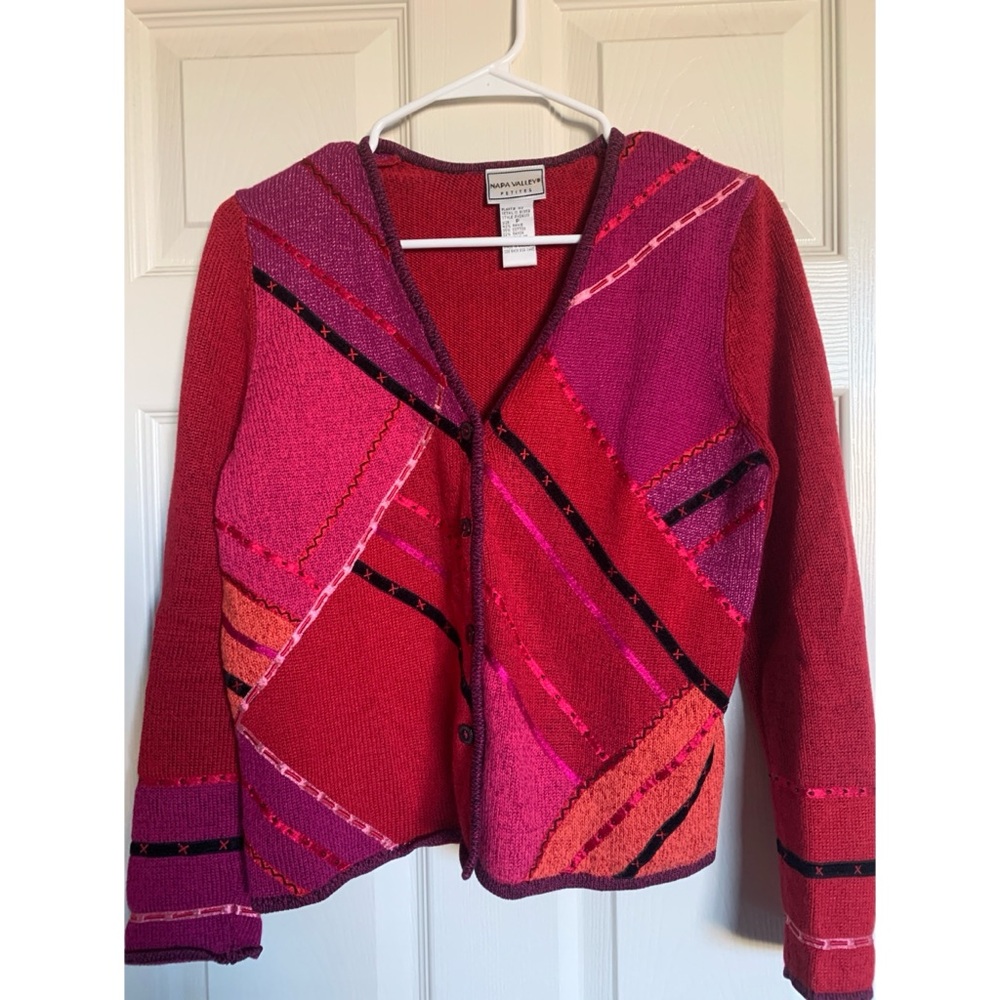 Vintage Napa Valley Petites Abstract Sweater Size P